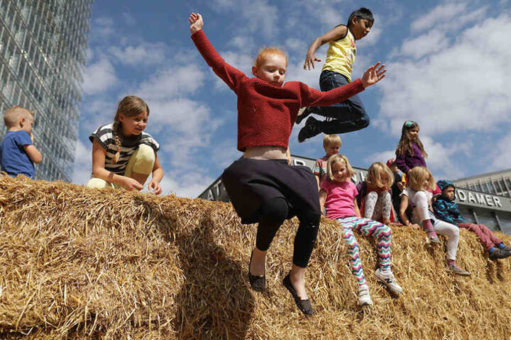 Hier können sich Kinder austoben: Das Weltkindertagsfest findet auf dem Potsdamer Platz statt.