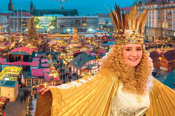 Erstmalig kommt das Christkind aus Nürnberg (Rebacca Ammon, 18) zu Besuch nach Dresden.