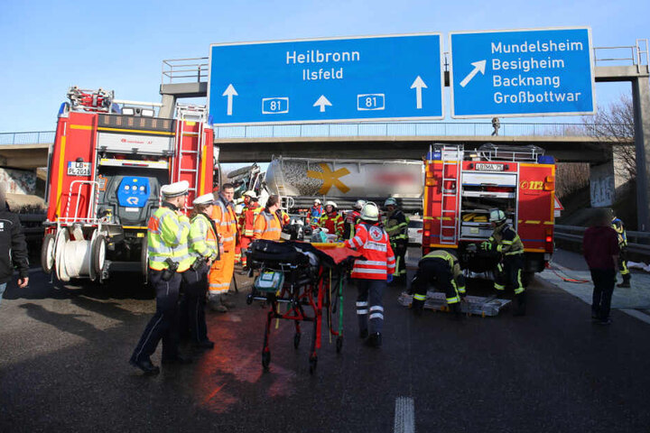 Die A81 wurde in Richtung Heilbronn voll gesperrt.