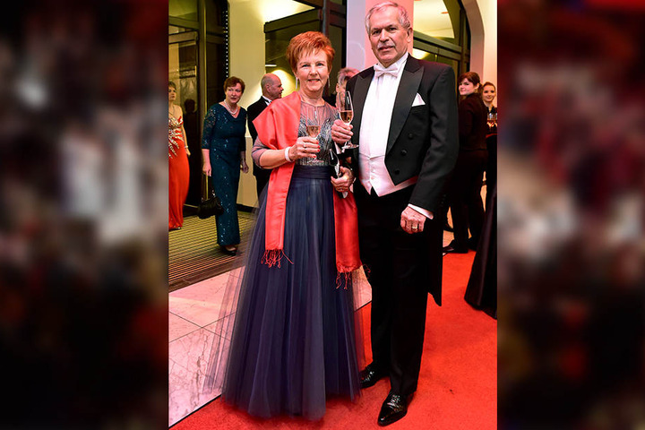 Sind Stammgäste beim Opernball: Professor Klaus-Jürgen Matthes, früherer Rektor der TU Chemnitz und seine Frau Regine.