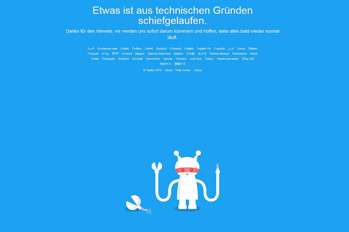 Twitter hat mit Störungen zu kämpfen.
