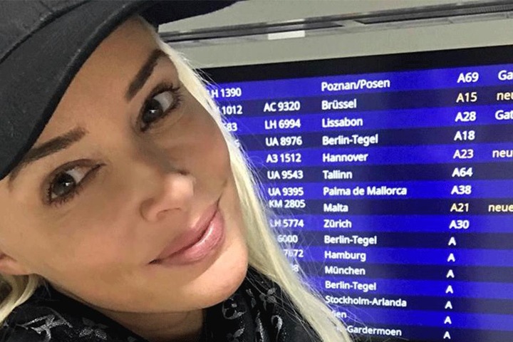 Daniela Katzenberger zurück in Deutschland.