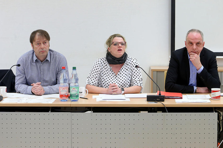 Thomas Lehmann (48, Grüne), Susanne Schaper (38, Linke) und Detlef Müller
(52, SPD), stellten ihre 17-Millionen-Euro-Wunschliste vor.