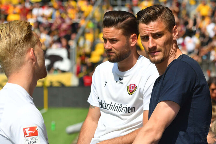 Stefan Kutschke (re.) war eine Woche nach seinem schlimmen Schädel-Hirn-Traum aus dem Karlsruhe-Spiel wieder auf den Beinen.