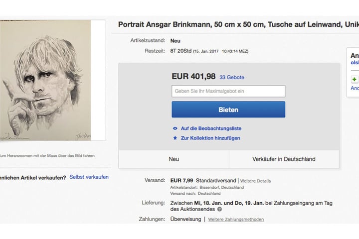 Das ist die Auktion von Ansgar Brinkmann läuft noch bis zum 15. Januar.