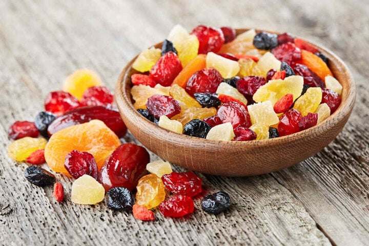 Auch Trockenfrüchte sind sehr zuckerlastig und daher lieber in Maßen zu genießen.