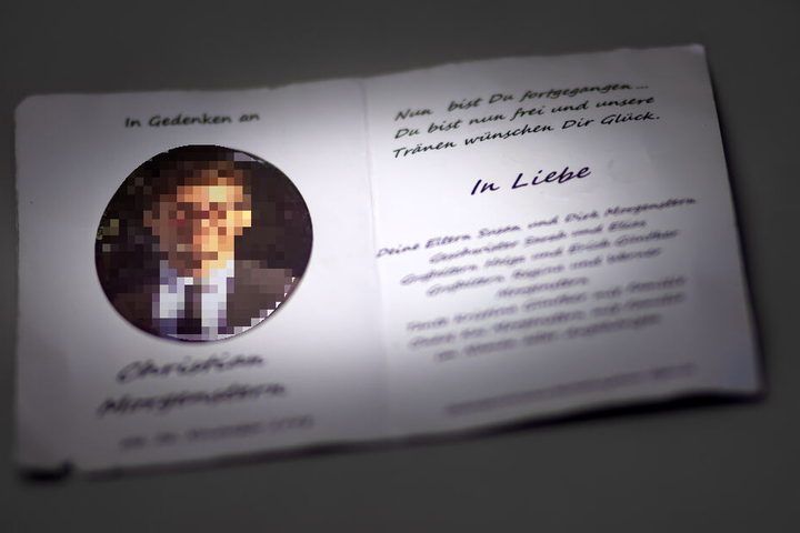 So sah der Gedenkbrief an Christian aus.