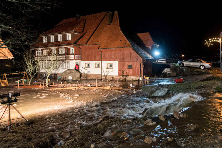 Geröll- und Wassermassen in Menzenschwand.