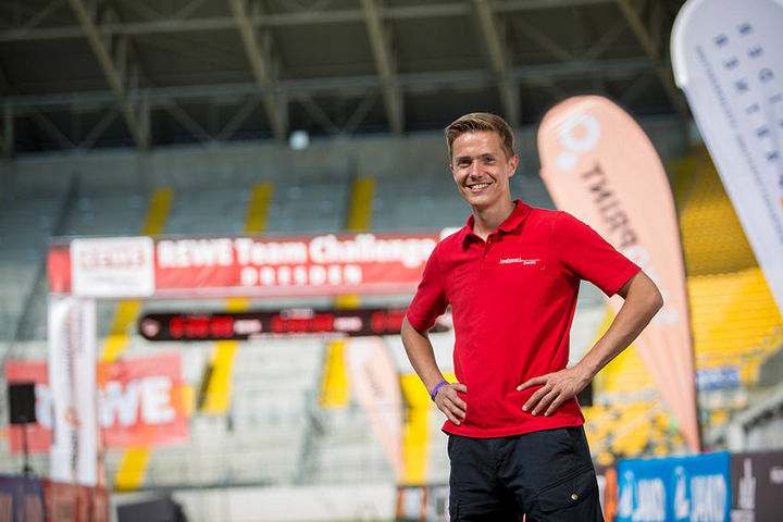 Reinhardt Schmidt (32) organisiert den Citylauf und viele andere Dresdner Laufveranstaltungen mit Zehntausenden Teilnehmern.