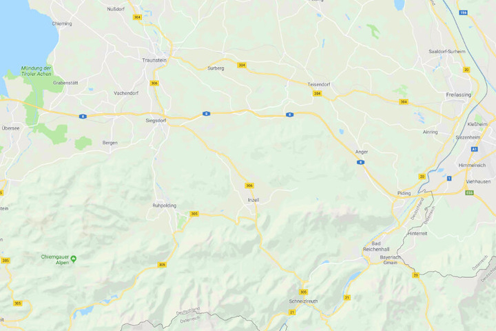 Der Unfall ereignete sich auf der B305 zwischen Inzell und Ruhpolding in Oberbayern.