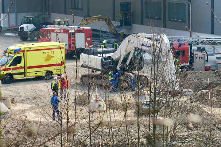 Der Unfall passierte auf einer Baustelle in Schwarzenberg.