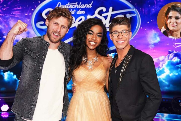 Alicia-Awa Beissert, Nick Ferretti (l.) und Davin Herbrüggen, Joana Kesenci (oben rechts) sind im großen Finale.