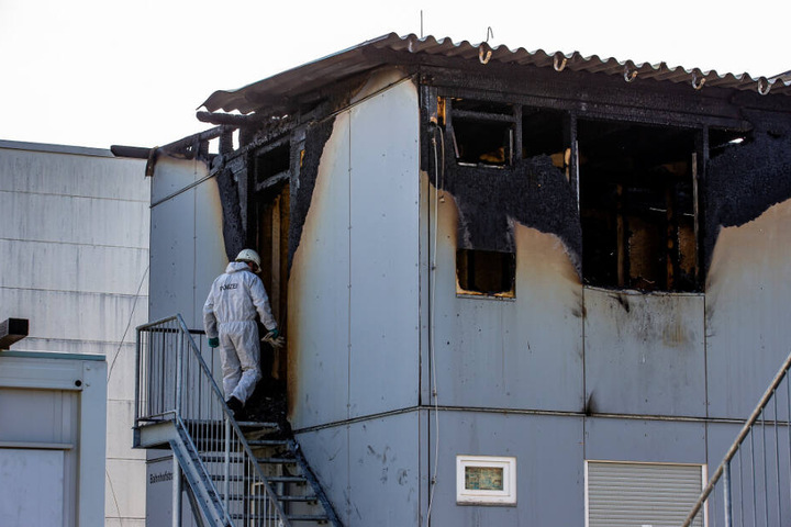 Die Spurensicherung vor Ort in Marbach.