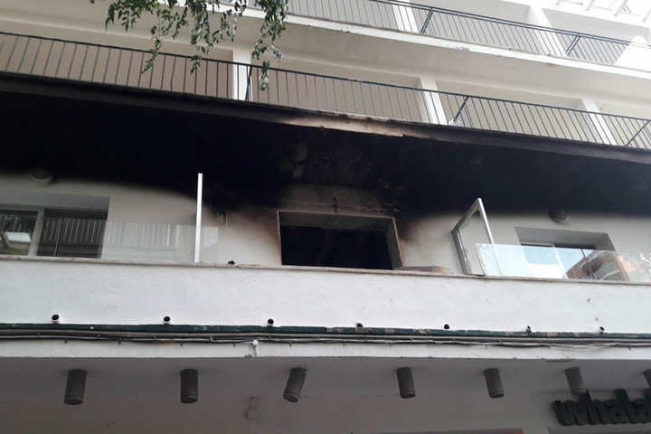 Das in Arenal gelegene Hotel whala!beach nach dem Brand.