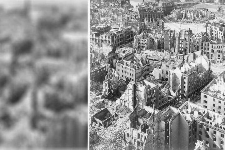 Die Stadt Trümmern: Tausende Dresdner verloren bei den Luftangriffen auf Dresden ihr Leben.