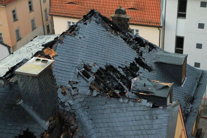 So sieht das Gebäude nach dem Brand aus.