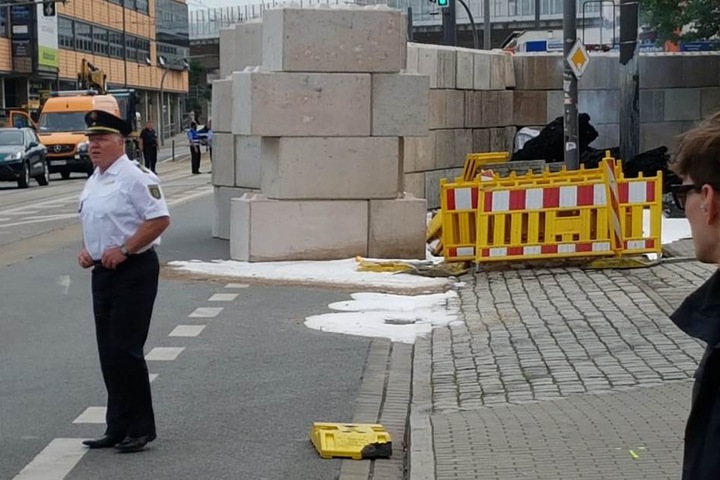 Polizeipräsident Kretzschmar am Einsatzort.