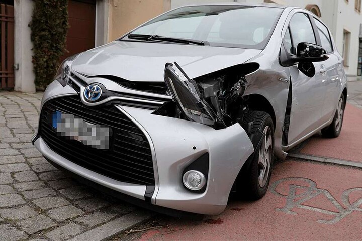Der Toyota der 88-jährigen bekam am Meisten ab...