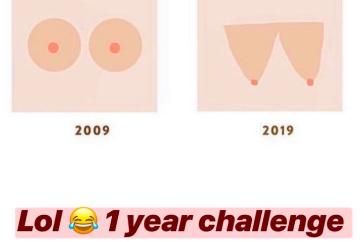 Die Karikatur, die Motsi in ihrer Instagram-Story veröffentlichte, zeigt natürlich nicht direkt ihre Brüste. Lustig ist's trotzdem.