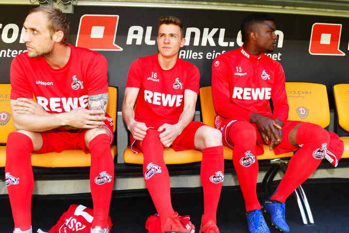 Bei den Kölnern hatte Niklas Hauptmann (M.) meist einen Stammplatz auf der Bank.