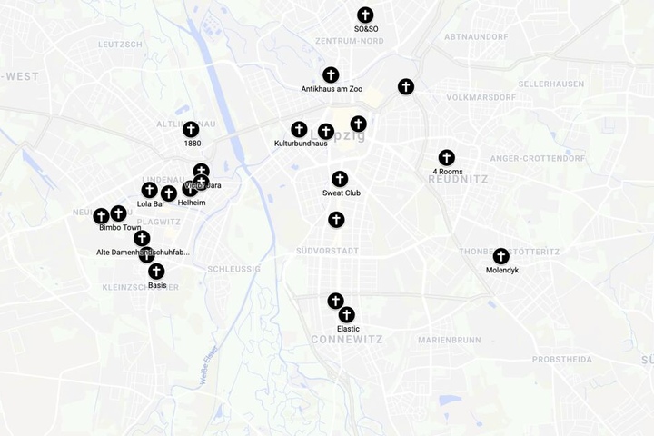 In allen Himmelsrichtungen sind die Club-Leichen verteilt.
