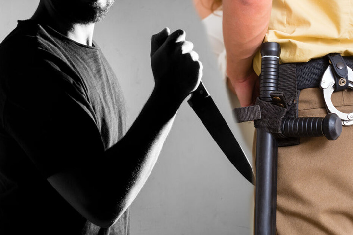 Fotomontage: Der 47-Jährige soll im Juni 2018 in die Wohnung seiner Ex-Frau eingebrochen sein und auf sie eingestochen haben (Symbolbild).