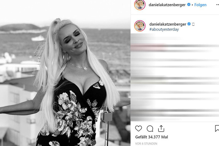 Am Sonntag postet Daniela Katzenberger (32) dieses Foto, auf dem ihre Brüste, selbst für ihre Verhältnisse, sehr groß wirken.