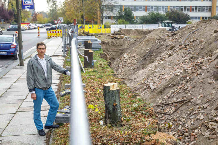 Grüne-Stadtrat Thomas Löser (47) ärgert sich über die Fällungen.