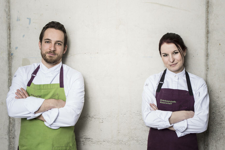 Sonja Baumann mit ihrem Geschäftspartner Erik Scheffler.