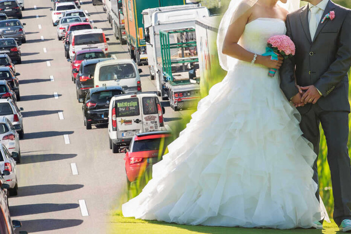 Der Hochzeitskorso sorgte für Chaos auf der Autobahn. (Symbolbild)