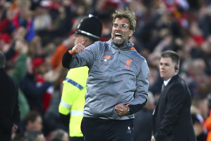 Der Trainer des FC Liverpool, Jürgen Klopp, jubelt hier über den Treffer zum 1:0. Er hatte oft Grund zur Freude...