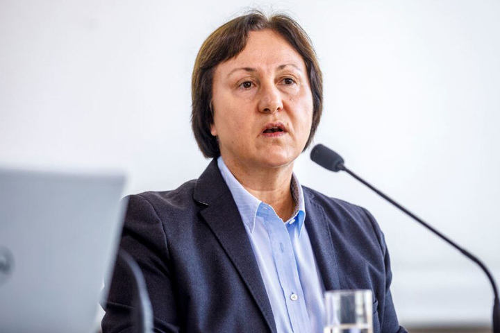 Landeswahlleiterin Carolin Schreck, die auch Präsidentin im Statistischen Landesamt Kamenz ist.