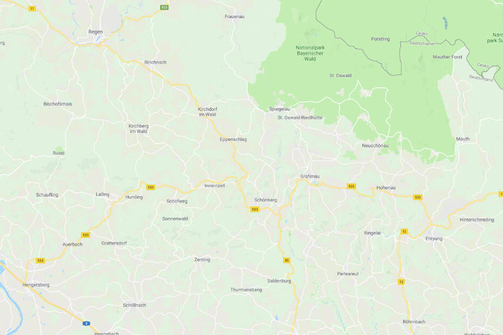 Der schreckliche Unfall ereignete sich auf der B85 auf Höhe Schönberg. Der junge Autofahrer war Richtung Regen unterwegs, als er auf die Gegenfahrbahn geriet.