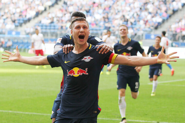 Am Dienstag wollen die RB Leipzig-Spieler auch gegen Mönchengladbach jubeln.