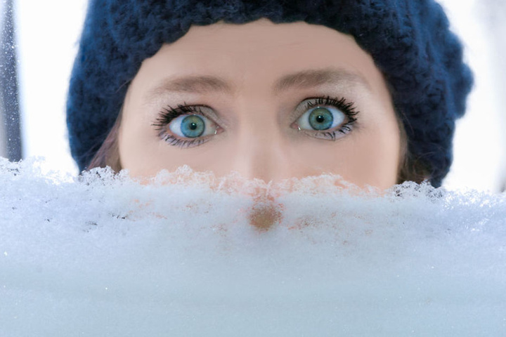 Die Nase im Schnee ist doch ganz schön kalt...