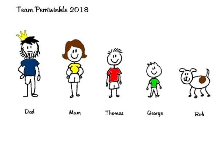Bild von Perry und seiner Familie auf der Crowdfunding Website.
