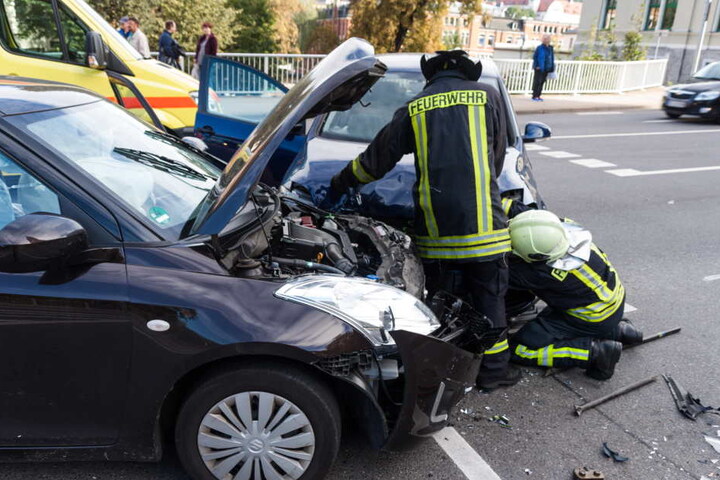 Auch die Feuerwehr Aue war im Einsatz.