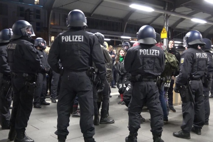 Die Polizei musste schlichten.