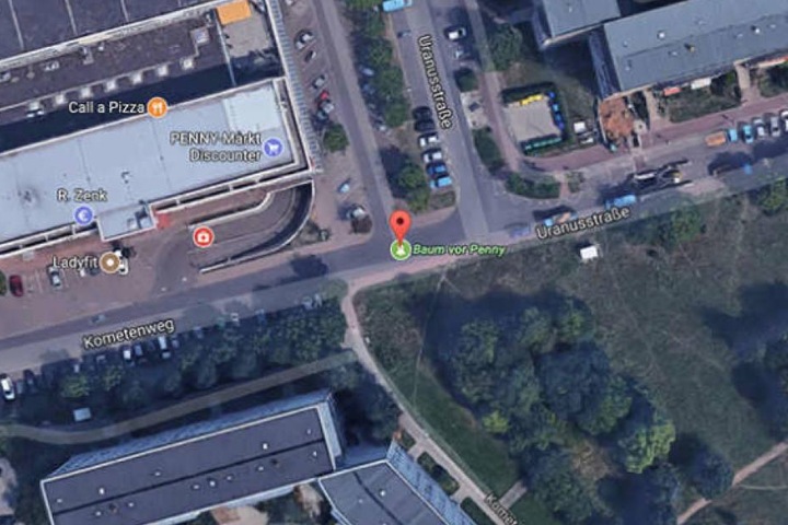 An der Ecke Kometenweg/Uranusstraße kann man das neue "Naturschutzgebiet" besichtigen.