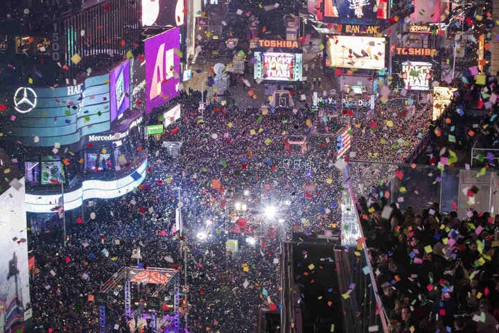 Silvester in New York.