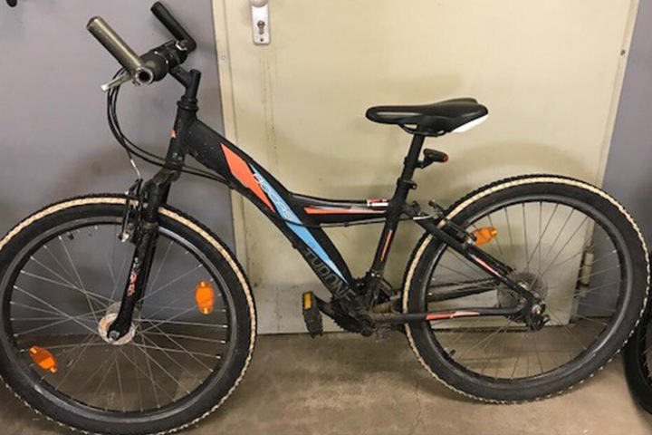Dieses bunte Fahrrad wurde von den Jungs geklaut.
