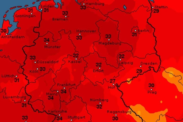 Im Sommer kamen die Deutschen ordentlich ins Schwitzen.