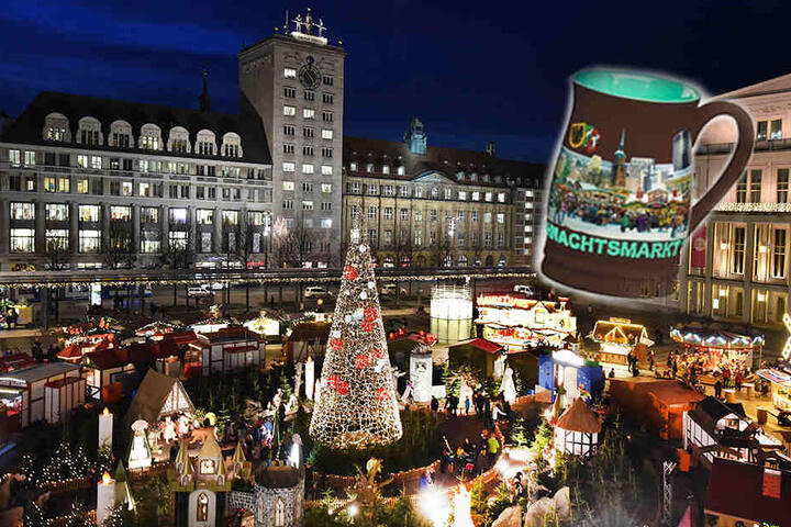 And the winner is: die mattbraune Punschtasse mit weihnachtlichen Stadtbild außen und minigrüner Innenseite.