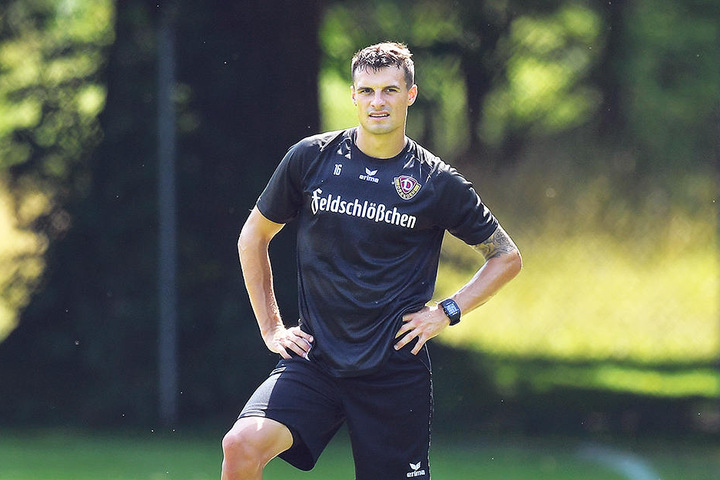 Gib ihm einen Ball und er schießt scharf: Dynamos Philip Heise ist bereits in
Zweitliga-Form.