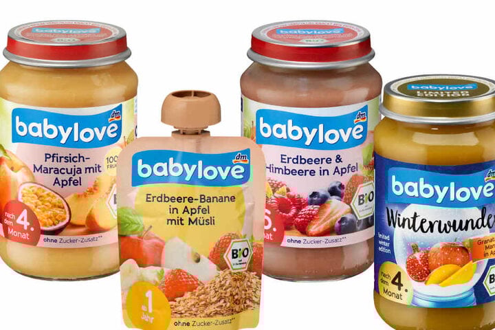 Diese vier Artikel der dm-Marke "babylove" werden zurückgerufen.