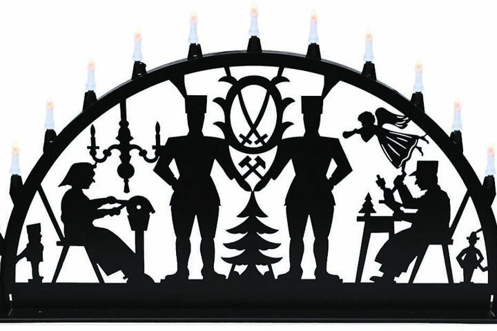 Ein Bergmann aus dem Schwarzenberger Schwibbogen-Motiv könnte Vorbild fürs rote Ampelmännchen werden.