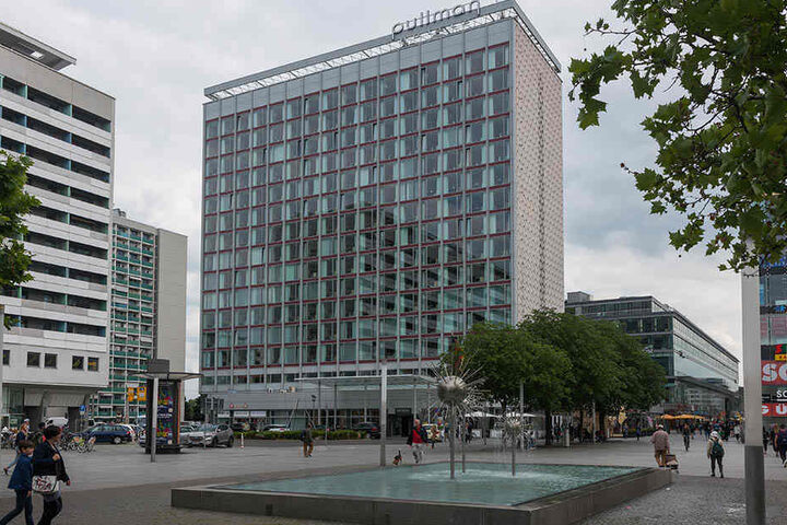 Im 15. Stock des Hotels wachsen die vier jungen Turmfalken im Nistkasten heran.