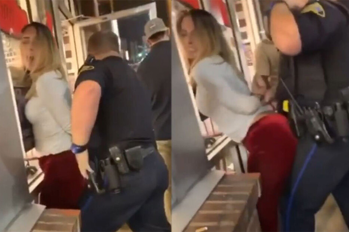 Erotisch oder provokant? Den Polizisten schien es nicht zu jucken...