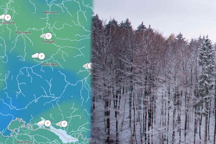 Die Schneefallgrenze sinkt auf 400 Meter.