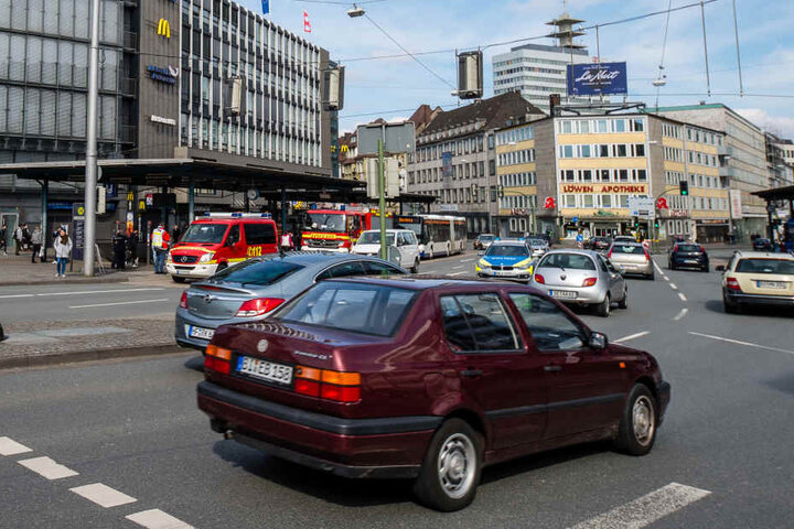 Der Jahnplatz wurde evakuiert.